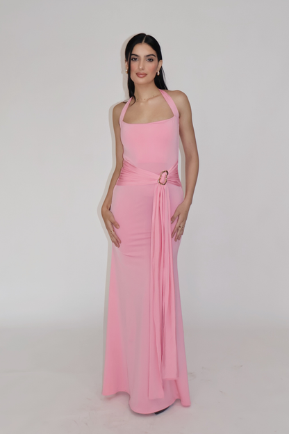 MIMOSA DRESS - (Flamingo)