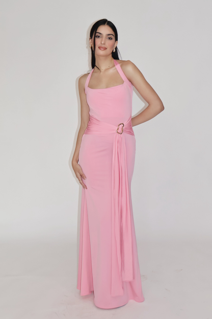 MIMOSA DRESS - (Flamingo)