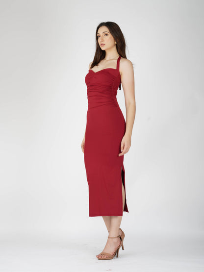 Red Sweetheart Neckline Dress - Ray Dress (Cherry)