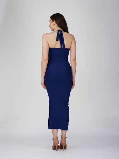 Blue Sweetheart Neckline Dress - Ray Dress (Navy)