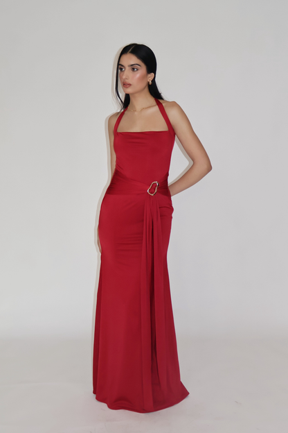 MIMOSA DRESS - (Cherry)